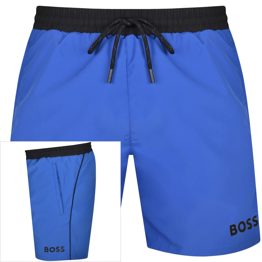 Image number 1 for BOSS Starfish Swim Shorts Blue