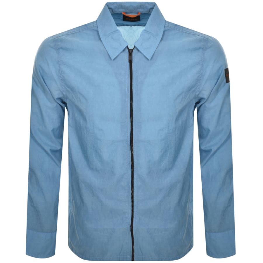 Image number 2 for BOSS Lovvy Full Zip Overshirt Blue