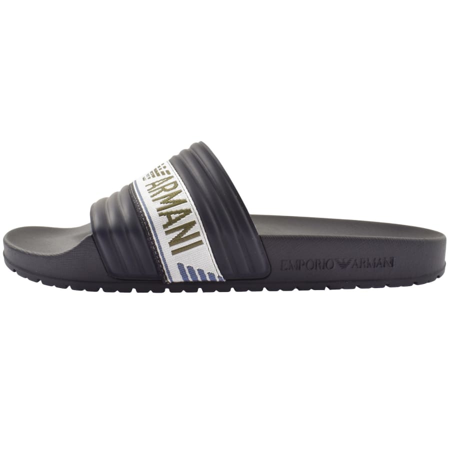 Image number 3 for Emporio Armani Logo Sliders Navy