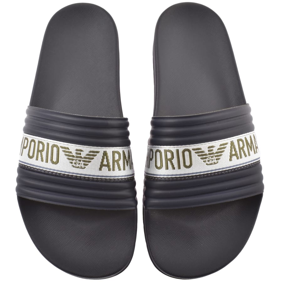 Image number 1 for Emporio Armani Logo Sliders Navy
