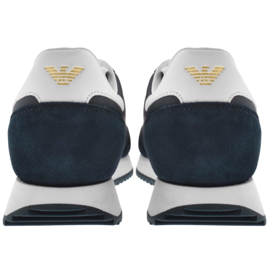 Armani navy trainers sale