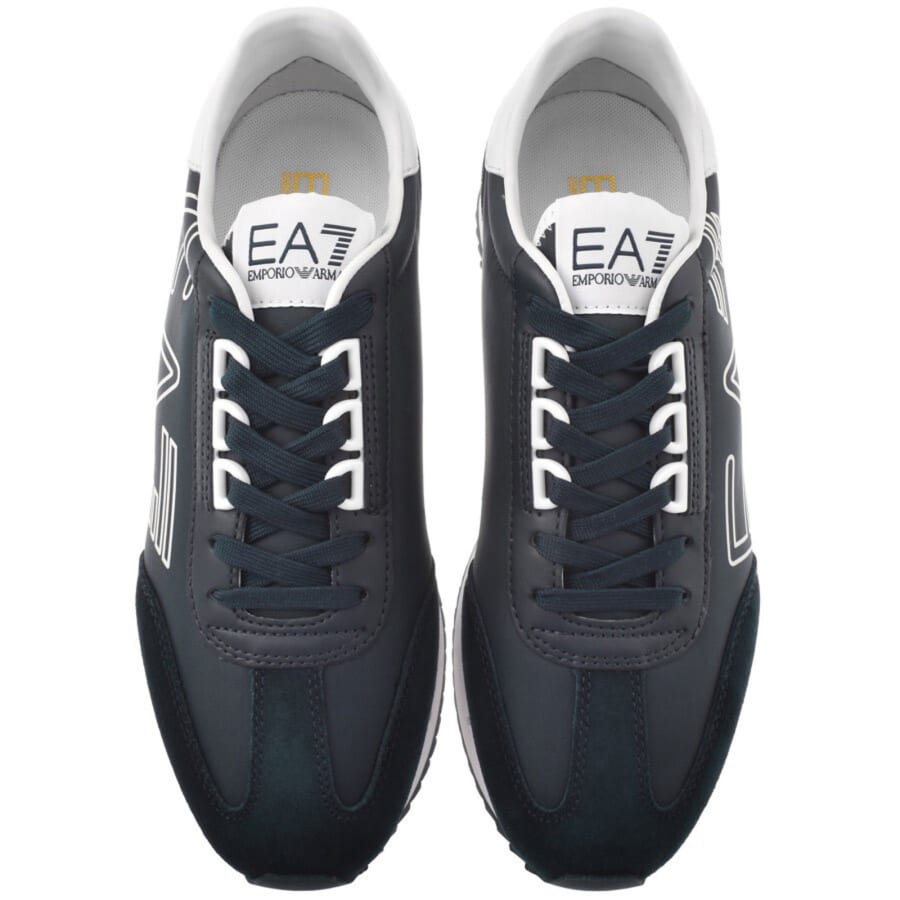 Armani navy trainers sale