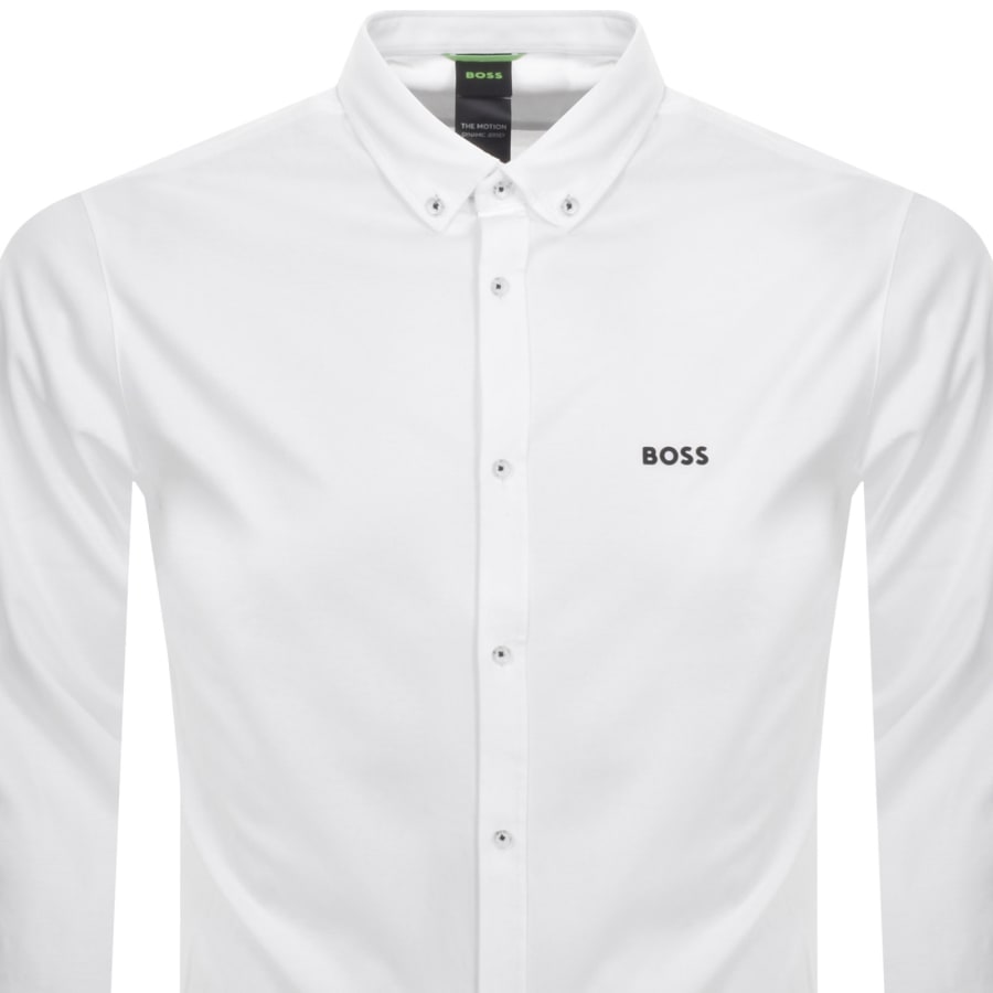 Image number 2 for BOSS Motion Long Sleeved Shirt White