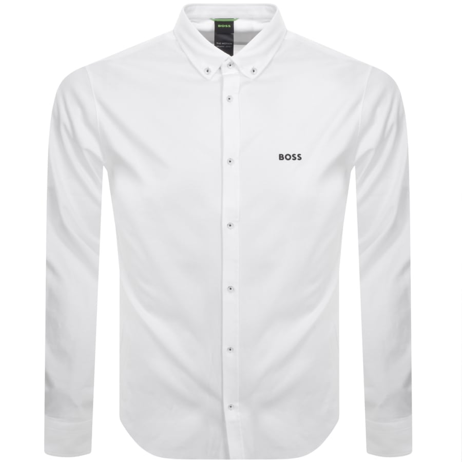Image number 1 for BOSS Motion Long Sleeved Shirt White