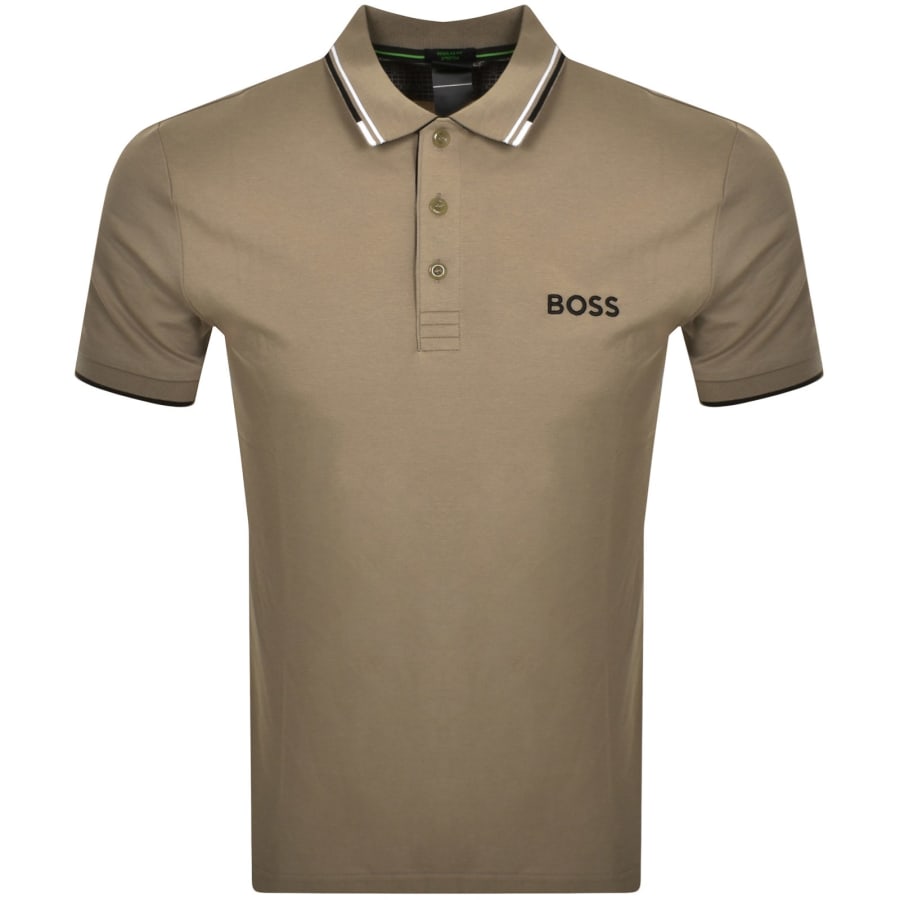 Image number 1 for BOSS Paddy Pro Polo T Shirt Khaki