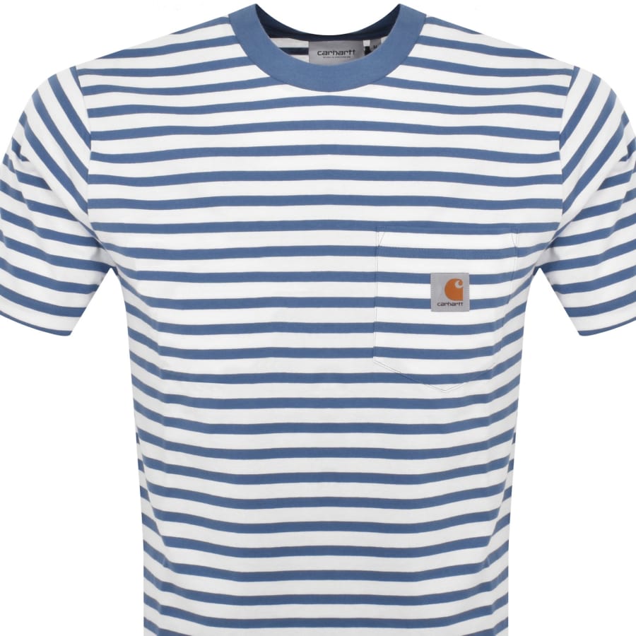 Image number 2 for Carhartt WIP Seidler Pocket T Shirt Blue