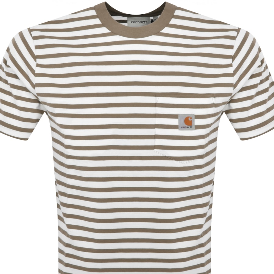 Image number 2 for Carhartt WIP Seidler Pocket T Shirt Brown