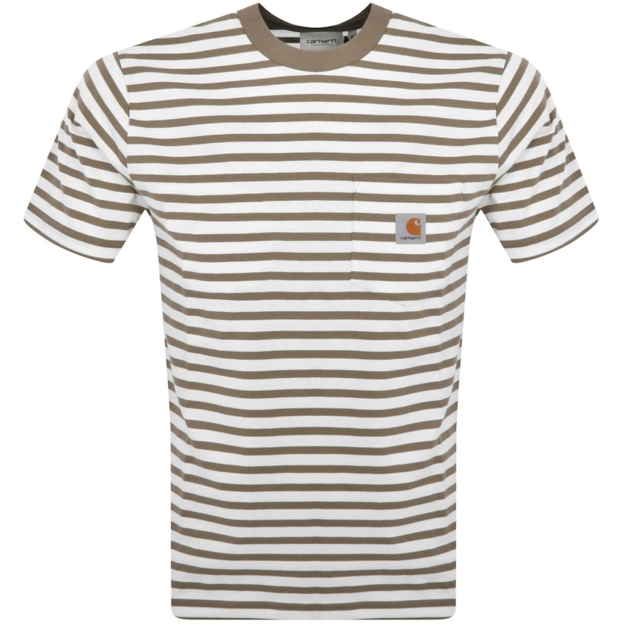 Image number 1 for Carhartt WIP Seidler Pocket T Shirt Brown