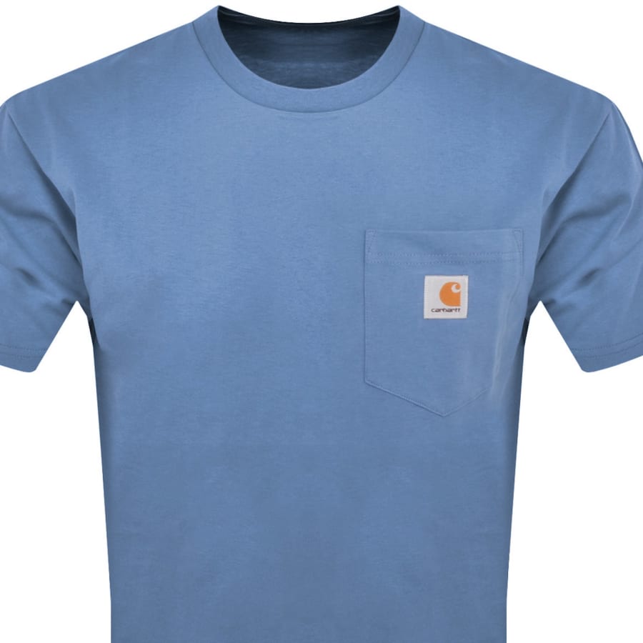 Image number 2 for Carhartt WIP Pocket Short Sleeved T Shirt Blue