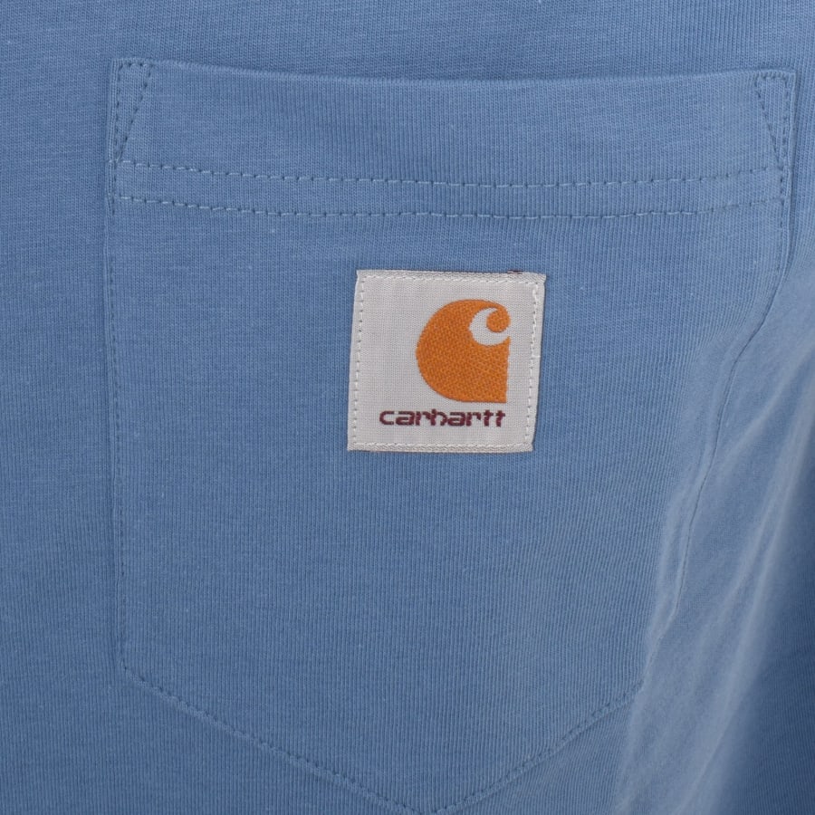 Image number 3 for Carhartt WIP Pocket Short Sleeved T Shirt Blue