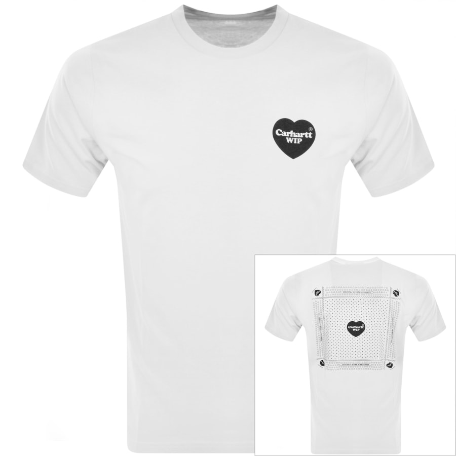 Image number 1 for Carhartt WIP Heart Bandana T Shirt White
