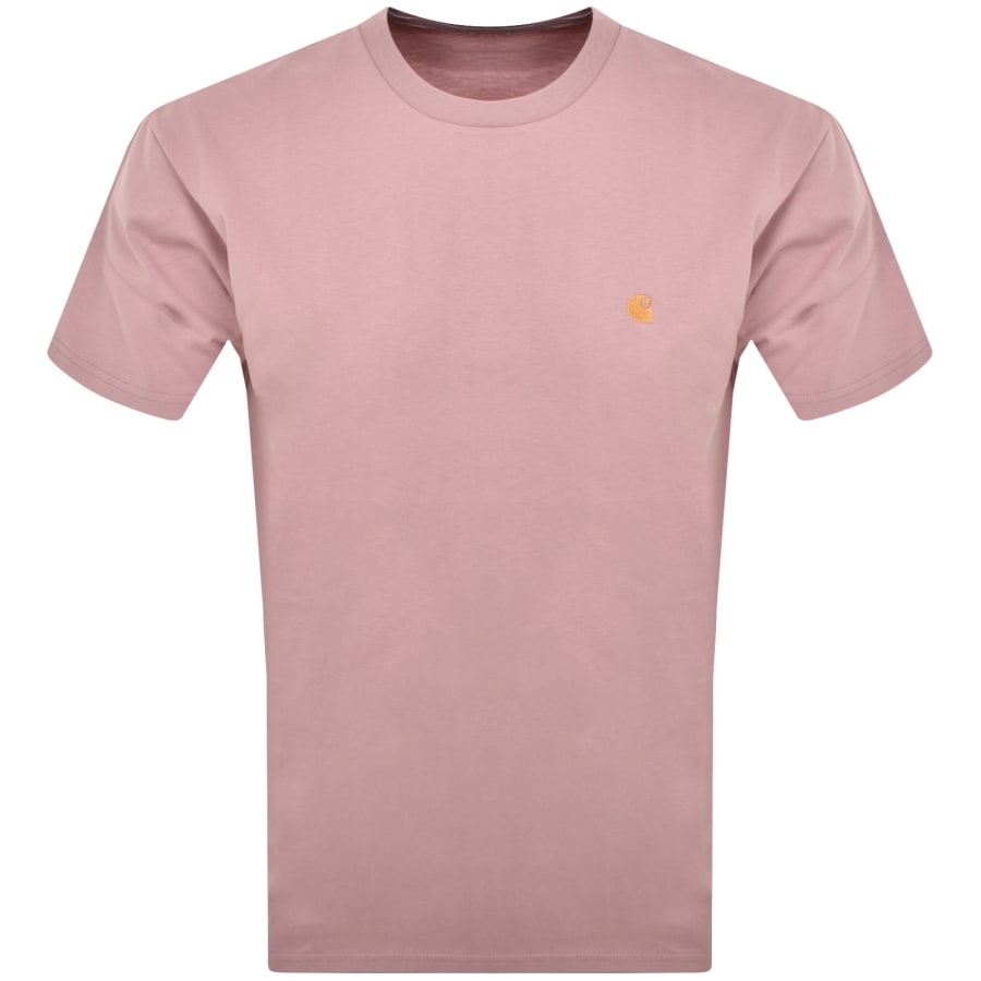 Image number 1 for Carhartt WIP Chase Short Sleeved T Shirt Pink