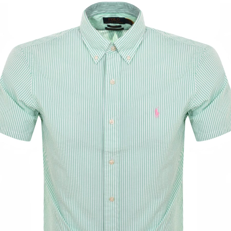 Green and white ralph lauren shirt cheap