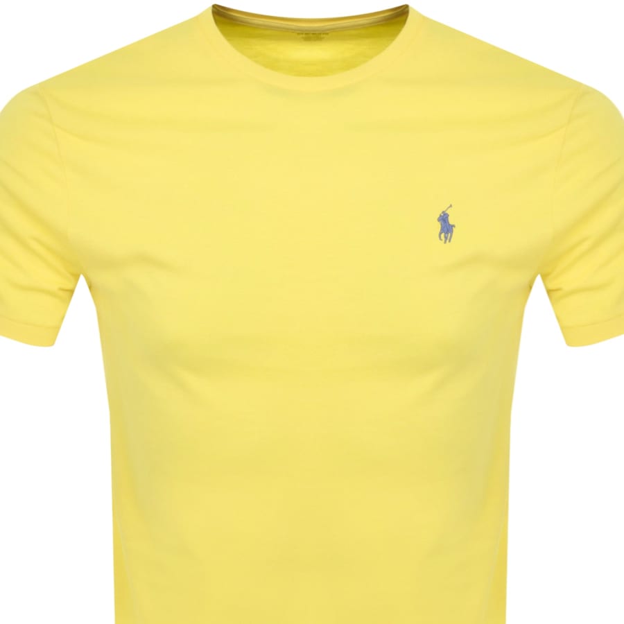 Image number 2 for Ralph Lauren Crew Neck Slim Fit T Shirt Yellow
