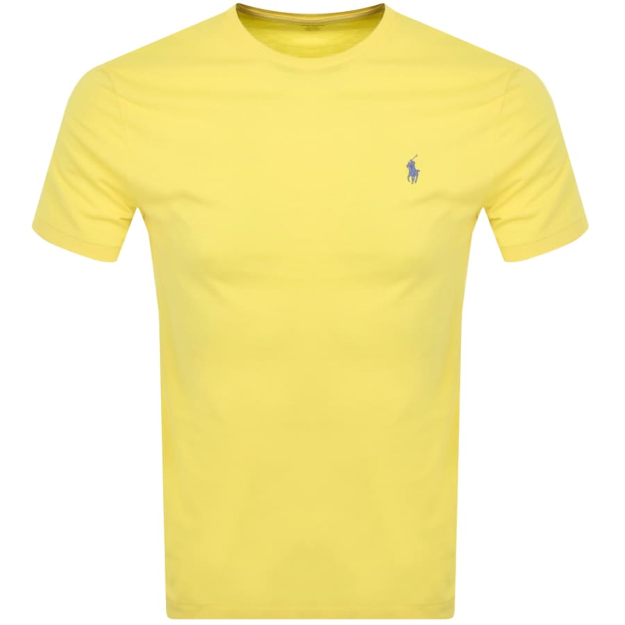 Image number 1 for Ralph Lauren Crew Neck Slim Fit T Shirt Yellow
