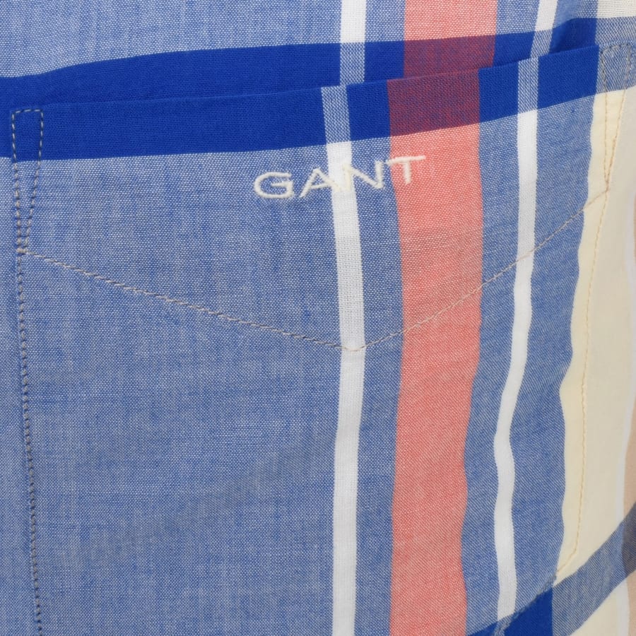 Gant Indian Madras Shirt Blue | Mainline Menswear