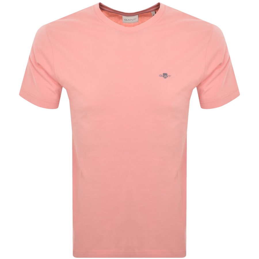 Image number 1 for Gant Original Short Sleeve T Shirt Pink
