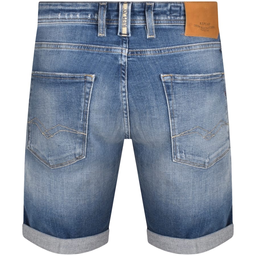 Image number 2 for Replay RBJ 981 Shorts Mid Wash Blue
