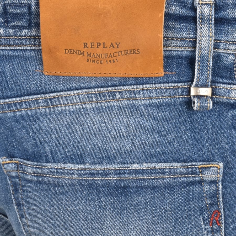 Image number 3 for Replay RBJ 981 Shorts Mid Wash Blue