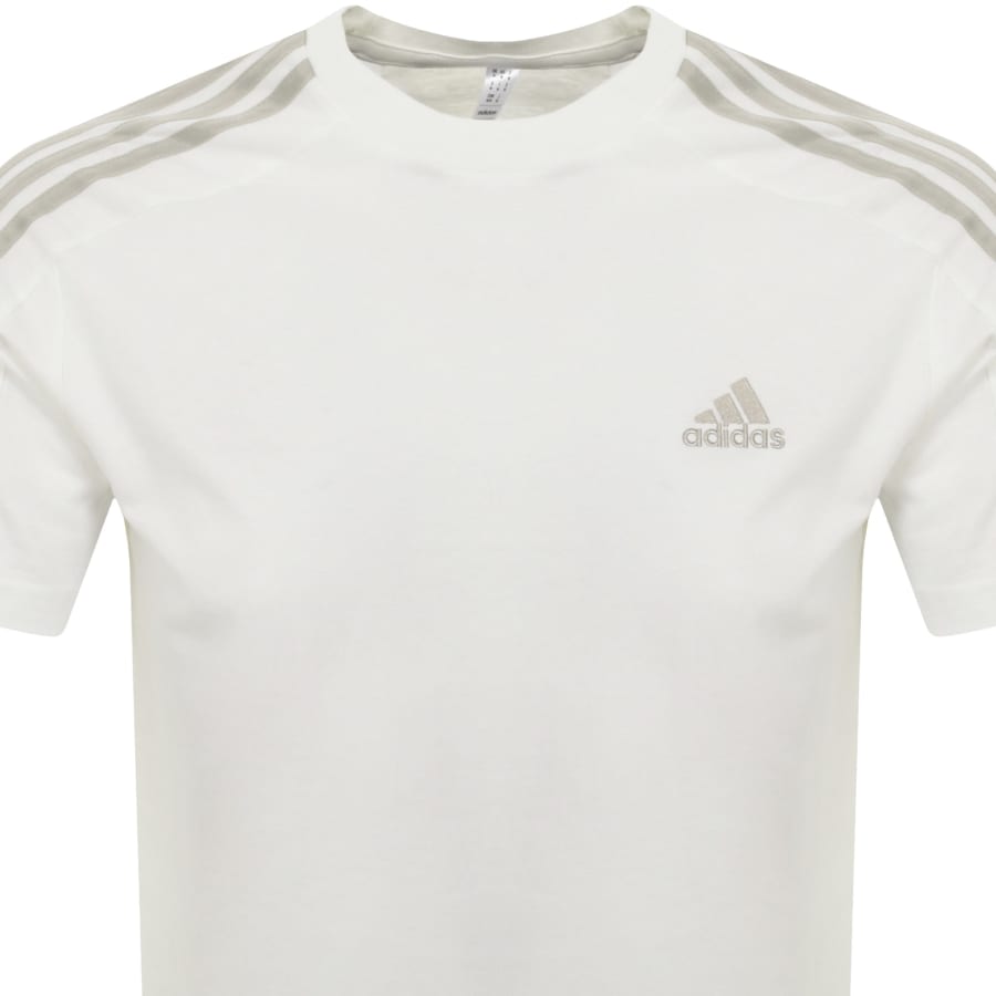 Image number 2 for adidas Sportswear 3 Stripes T Shirt Off White