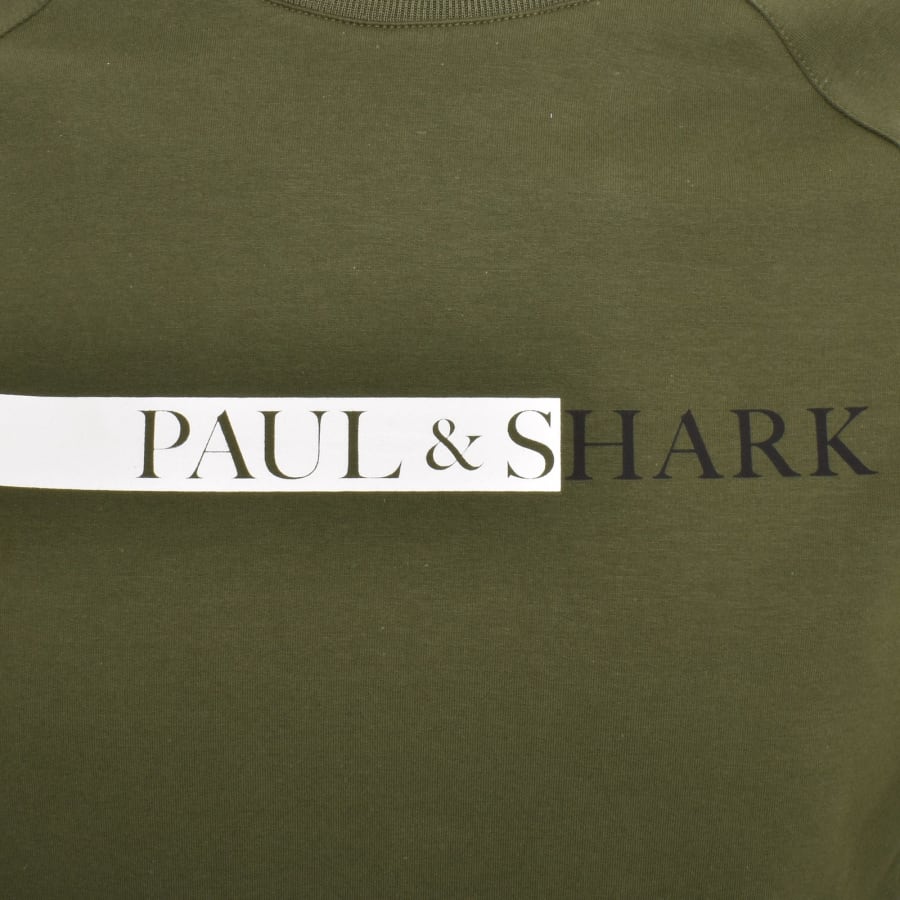 Image number 3 for Paul And Shark Logo Sweatshirt Green