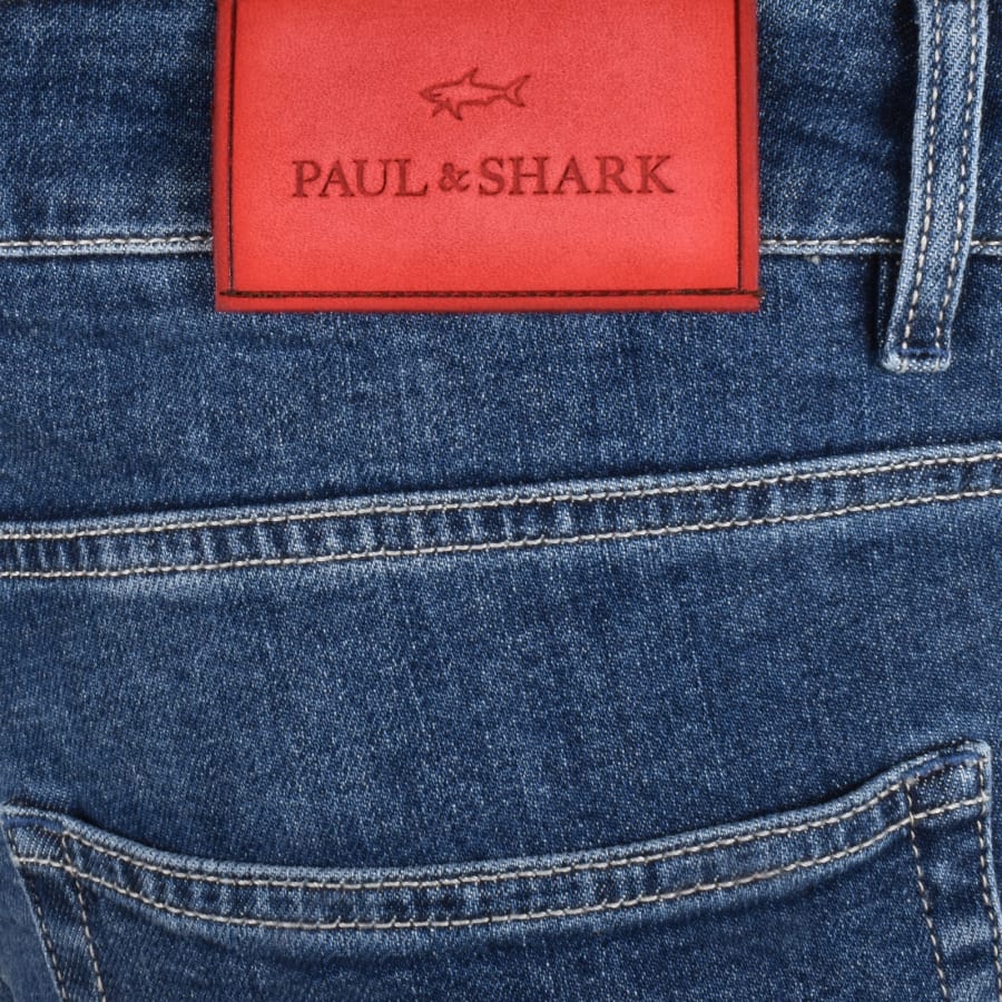 Paul And Shark Red Rivet Jeans Mid Wash Blue Mainline Menswear