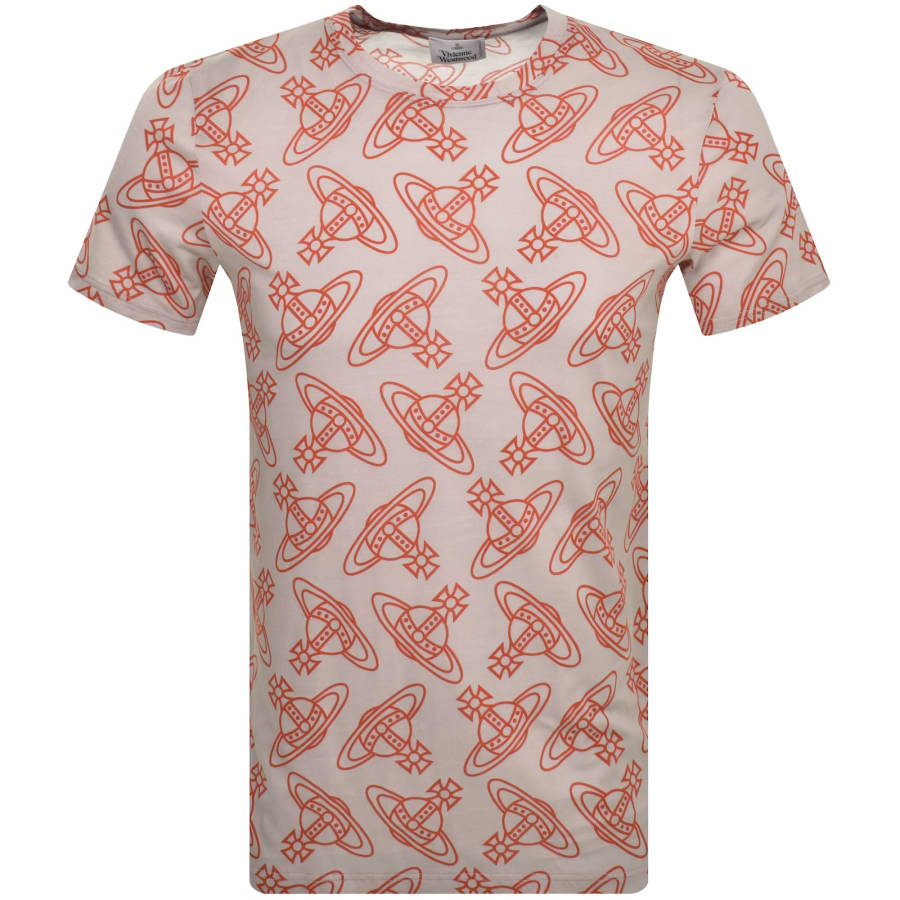 Image number 1 for Vivienne Westwood Orb Logo T Shirt Beige