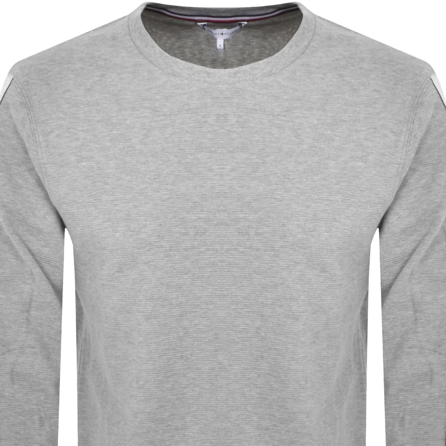 Tommy hilfiger tape sweatshirt grey sales