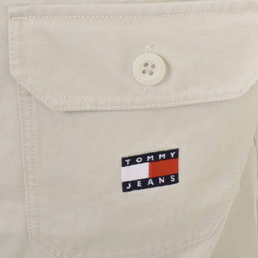 Image number 3 for Tommy Jeans Essential Overshirt Beige