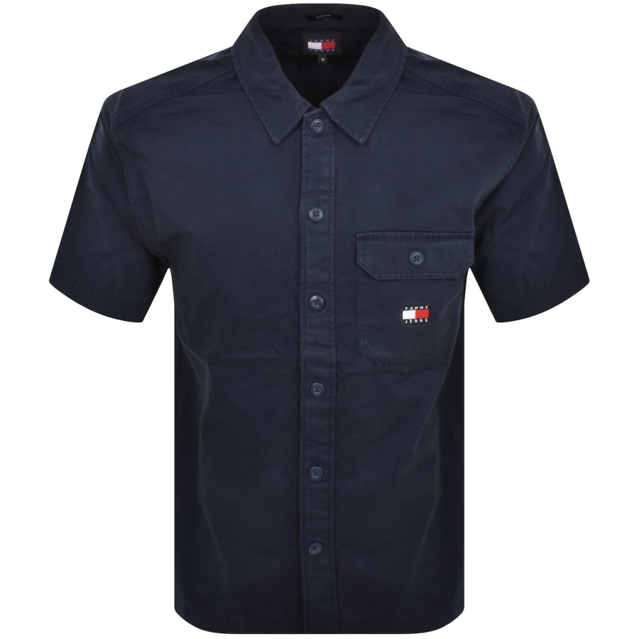 Image number 1 for Tommy Jeans Essential Overshirt Navy