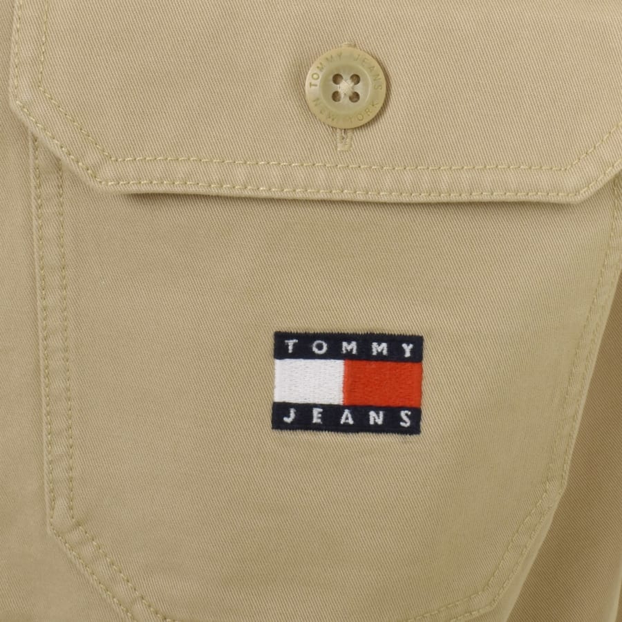 Image number 3 for Tommy Jeans Essential Overshirt Beige