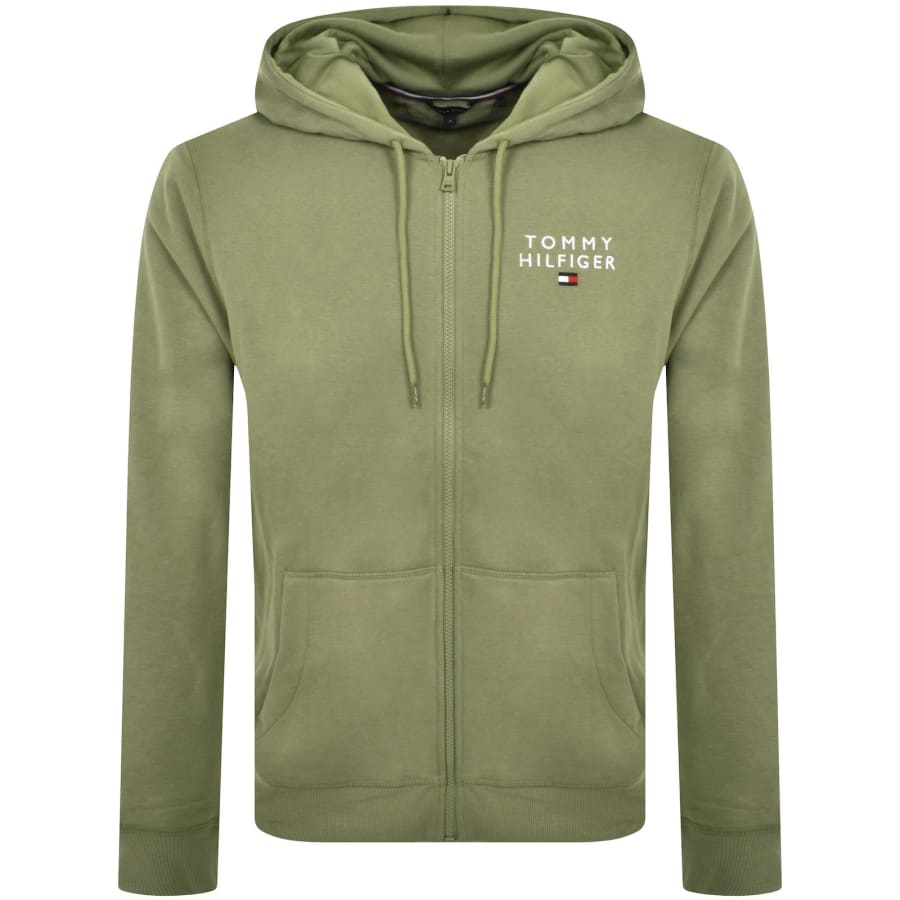 Green tommy hilfiger hoodie shop