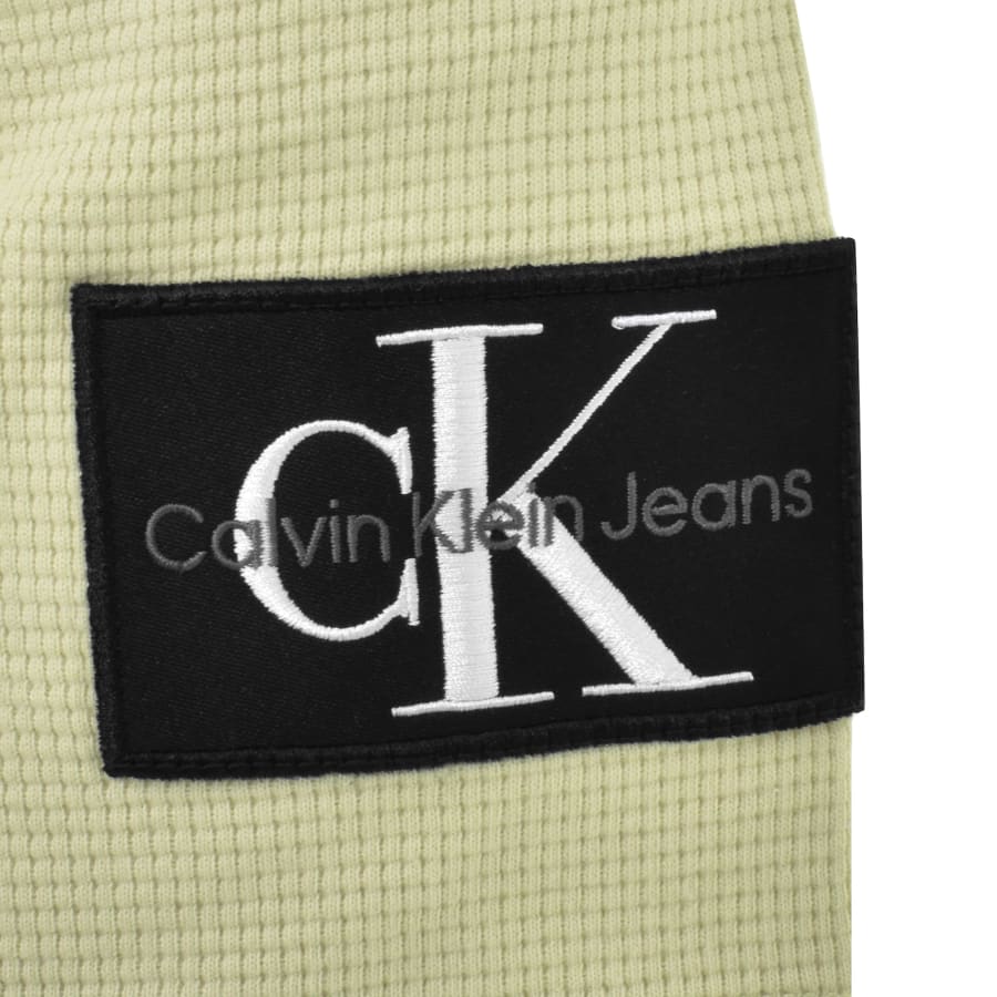 Image number 3 for Calvin Klein Jeans Waffle Logo T Shirt Green