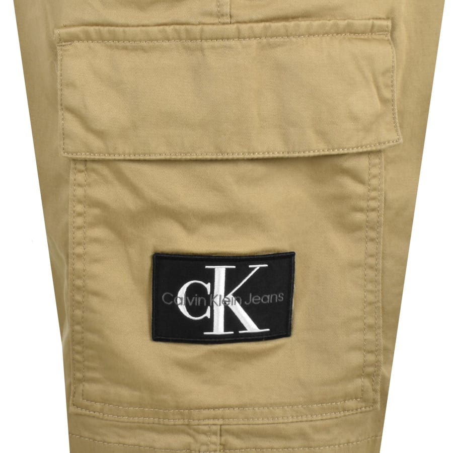 Image number 3 for Calvin Klein Jeans Cargo Shorts Beige