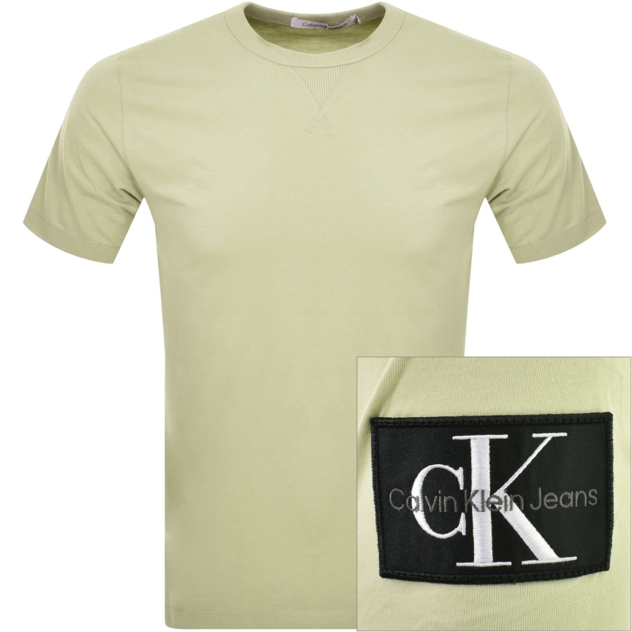 Image number 1 for Calvin Klein Jeans Logo T Shirt Green