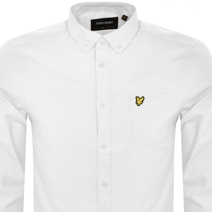 Image number 2 for Lyle And Scott Oxford Long Sleeve Shirt White