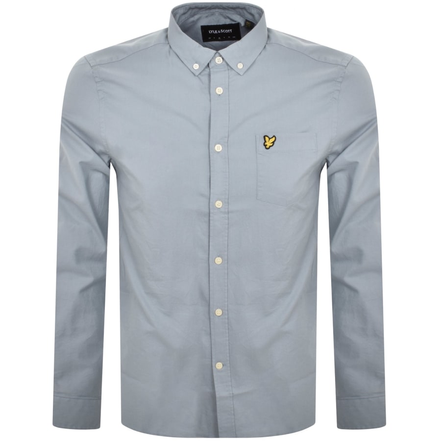Image number 1 for Lyle And Scott Oxford Long Sleeve Shirt Blue