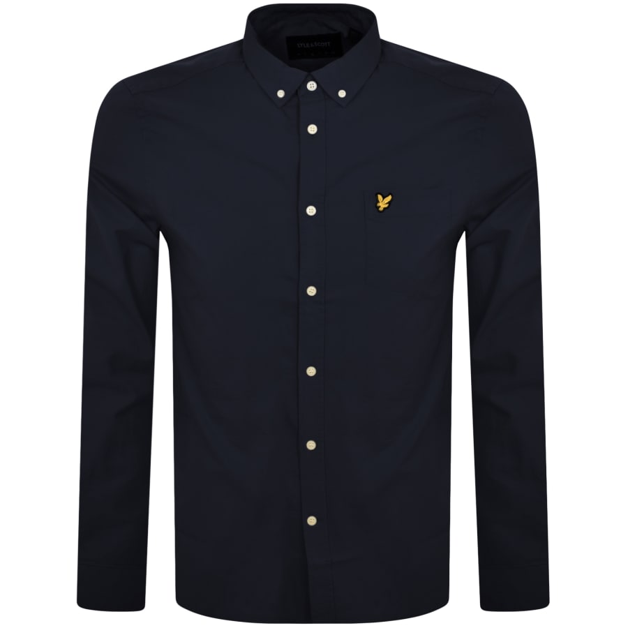 Image number 1 for Lyle And Scott Oxford Long Sleeve Shirt Navy