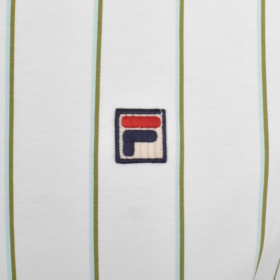 Image number 3 for Fila Vintage Pin Striped T Shirt White
