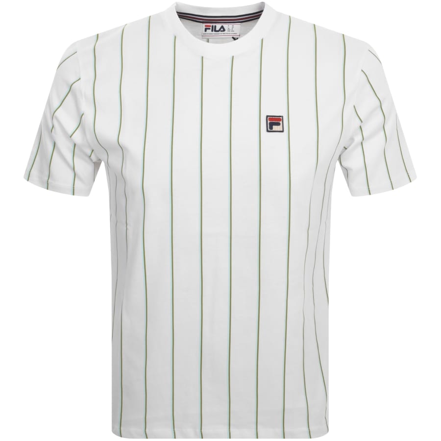 Image number 1 for Fila Vintage Pin Striped T Shirt White