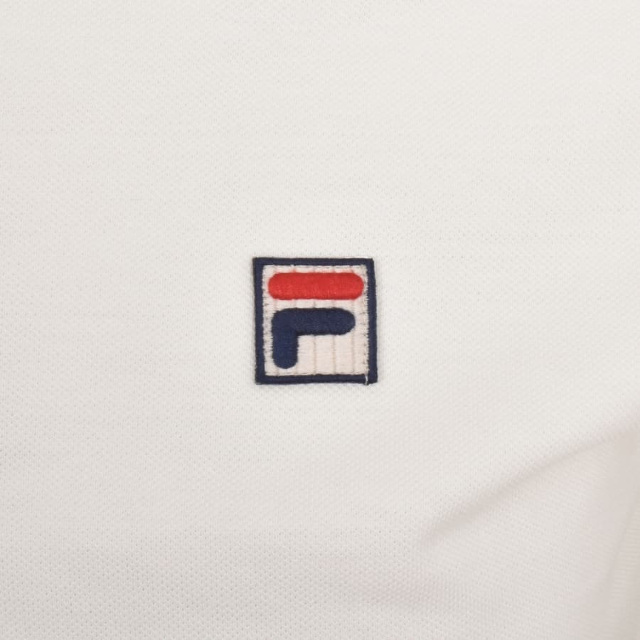 Fila Vintage Tipped Rib Basic Polo T Shirt CreamFila Vintage Tipped Rib Basic Polo T Shirt Cream Male Large