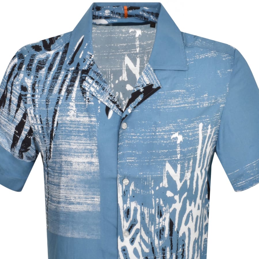 Image number 2 for BOSS Rayer Short Sleeved Shirt Blue