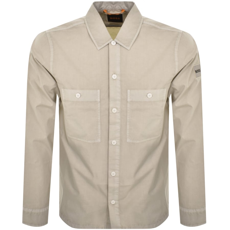 Image number 2 for BOSS Locky 1 Overshirt Beige
