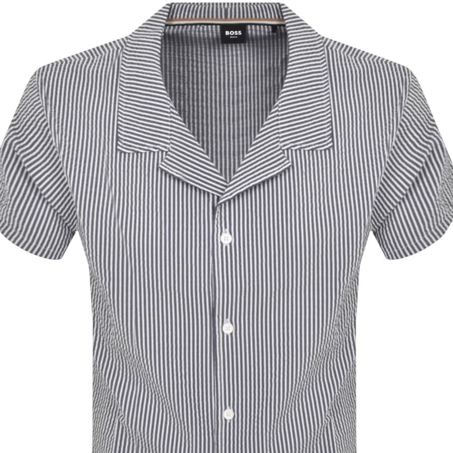 Image number 2 for BOSS Short Sleeved Shirt Navy