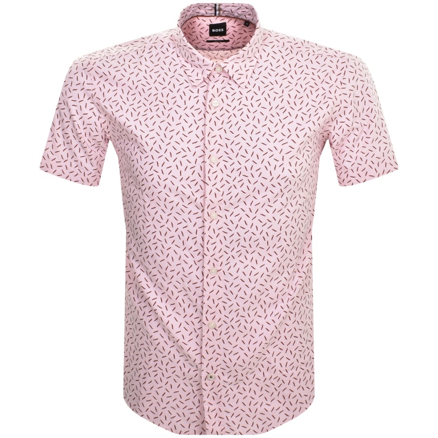 Image number 1 for BOSS Roan Kent Short Sleeved Shirt Pink