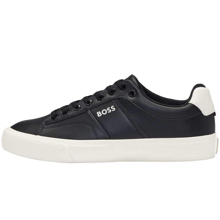 BOSS Aiden Tennis Trainers Black Mainline Menswear