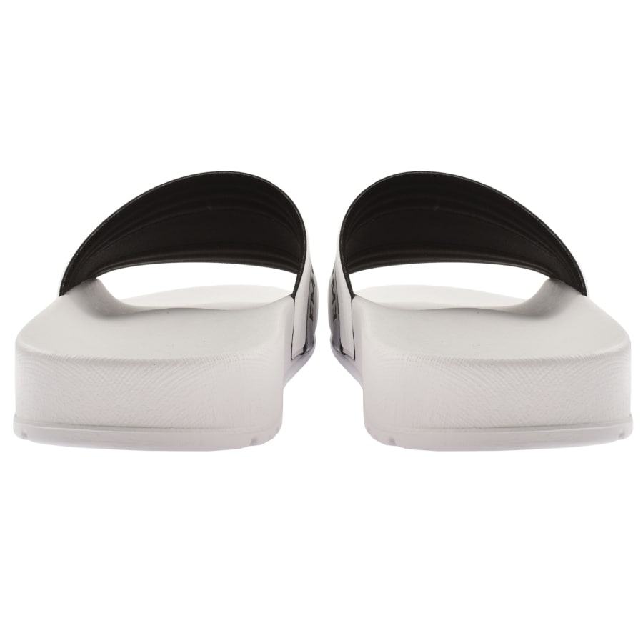 Armani white sliders hotsell