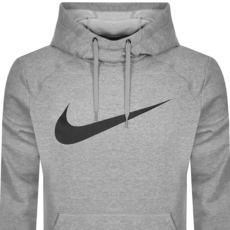 Image number 2 for Nike Training Logo Hoodie Grey