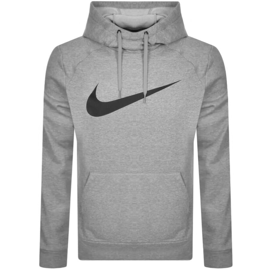 Image number 1 for Nike Training Logo Hoodie Grey