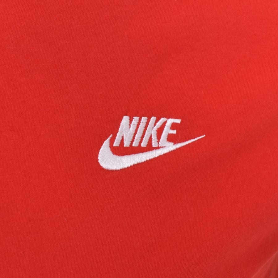 Image number 3 for Nike Crew Neck Club T Shirt Red